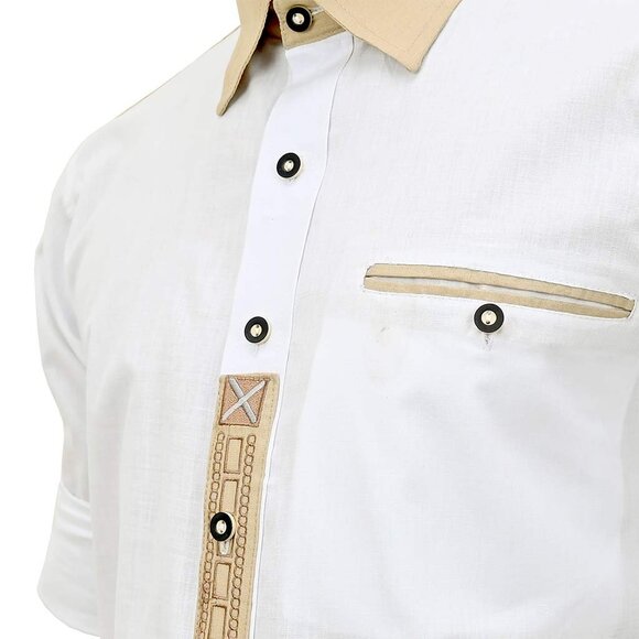 Oktoberfest Shirt White with Traditional Embroidery Bavarian Mens Shirts NEW - Picture 10 of 11